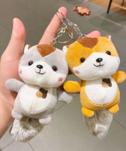 Mini Plush Squirrel Keychains