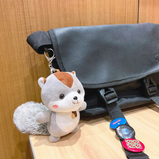 Mini Plush Squirrel Keychain