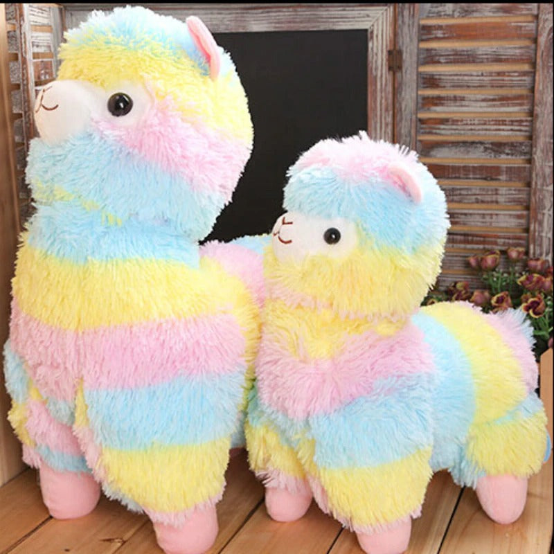 rainbow alpaca plush