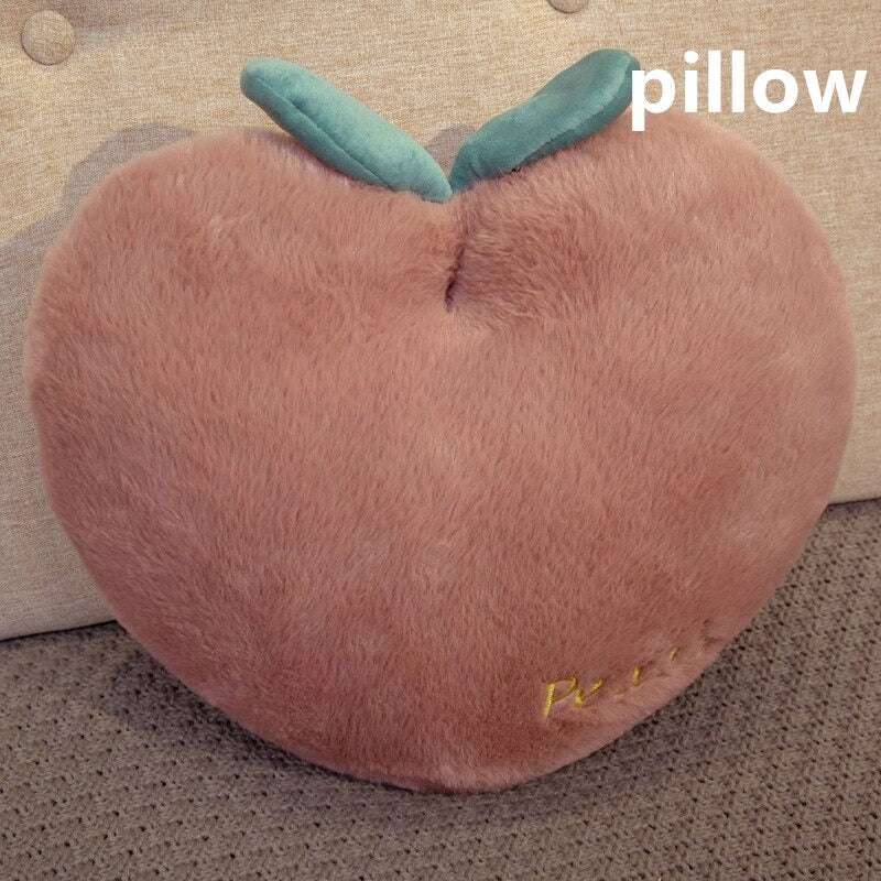 stuffed peach pillow