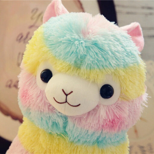 stuffed rainbow alpaca