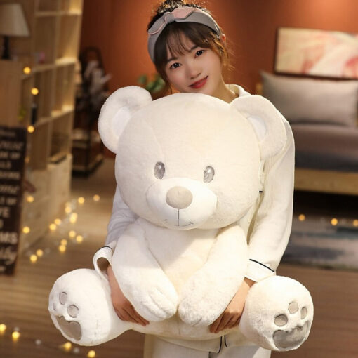 white fluffy teddy bear