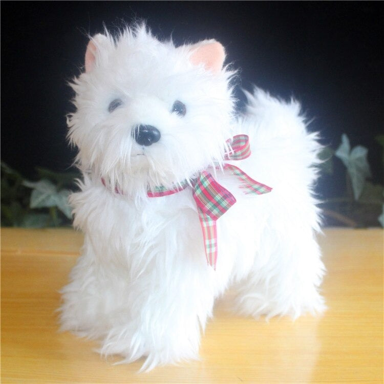 white terrier stuffed animal