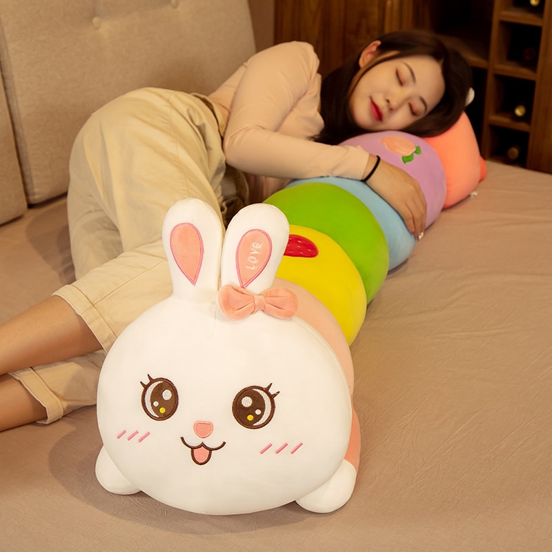 cute Rabbit Caterpillar plush pillow