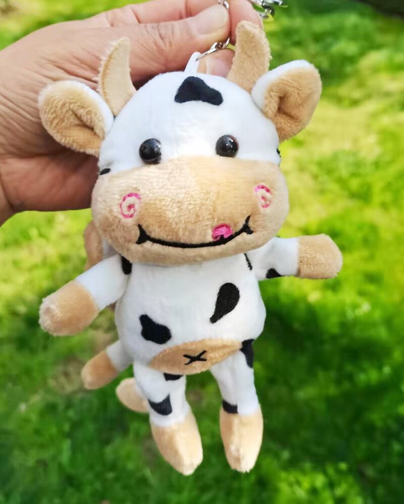 cute Plush Cow Keychain
