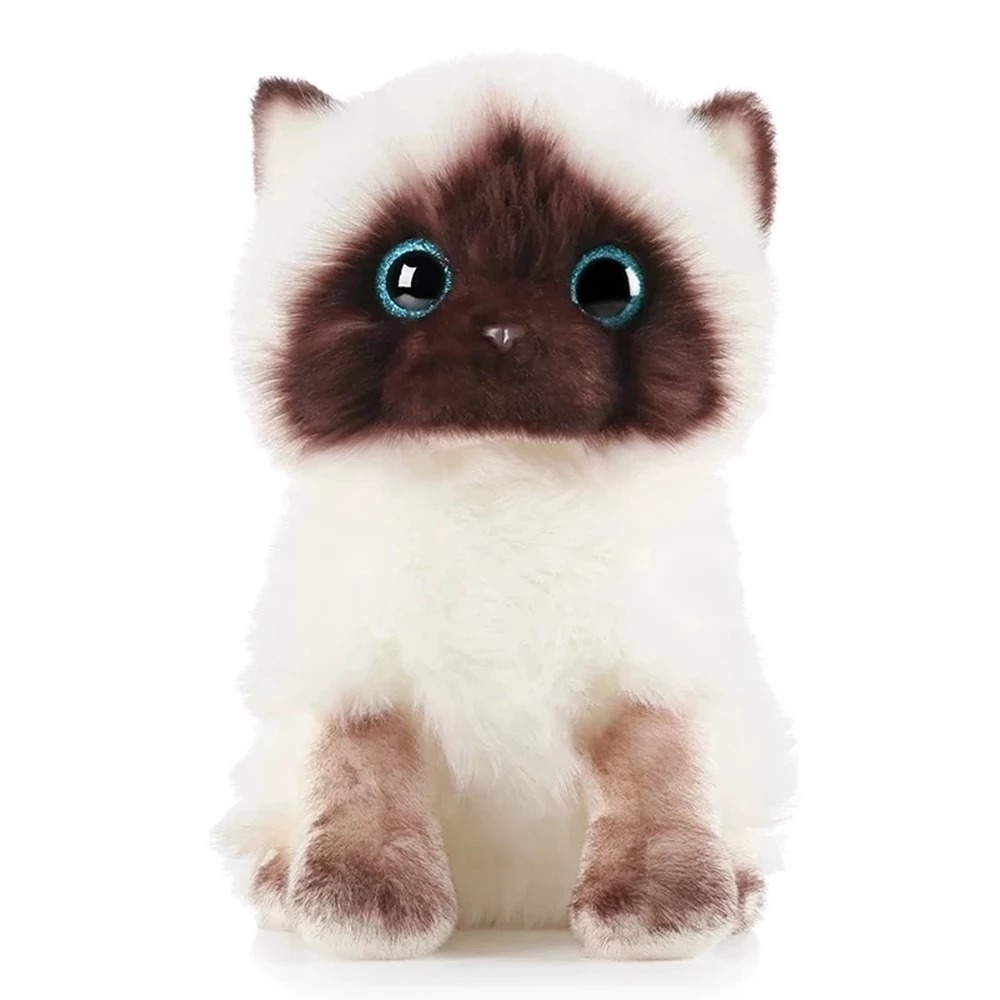 Small Realistic Stuffed Siamese Cat