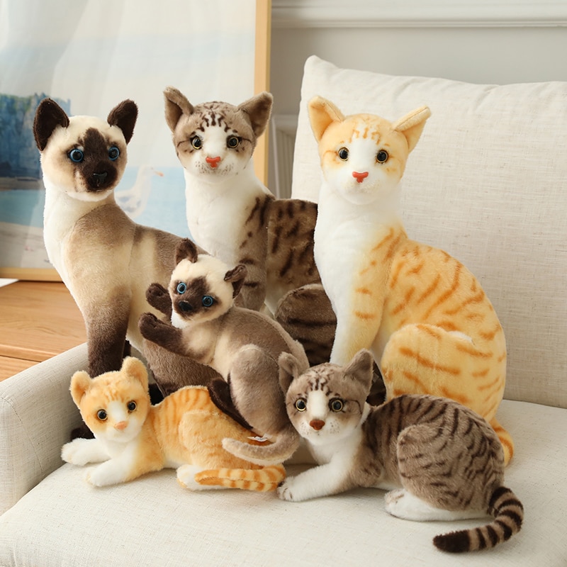 Realistic Stuffed Siamese Cat