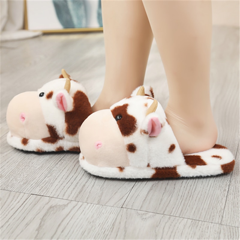 Cow plush Slippers