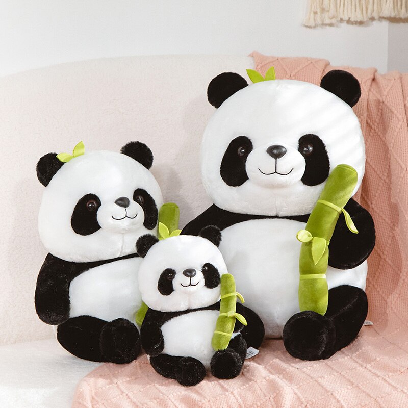 Cute Stuffed Panda With Bamboo Stick