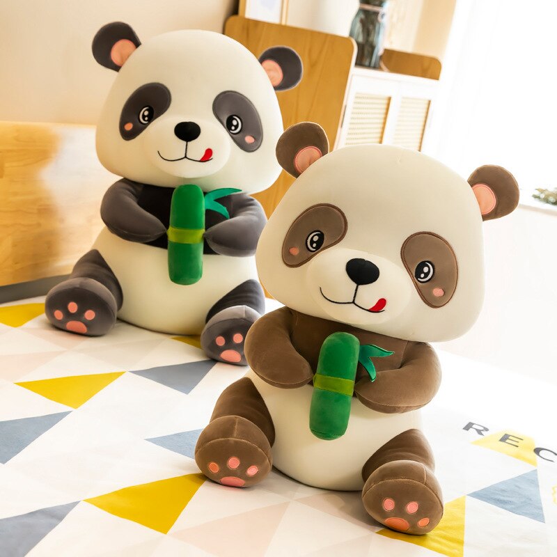 Kawaii Panda Plush Toy Holding Bamboo