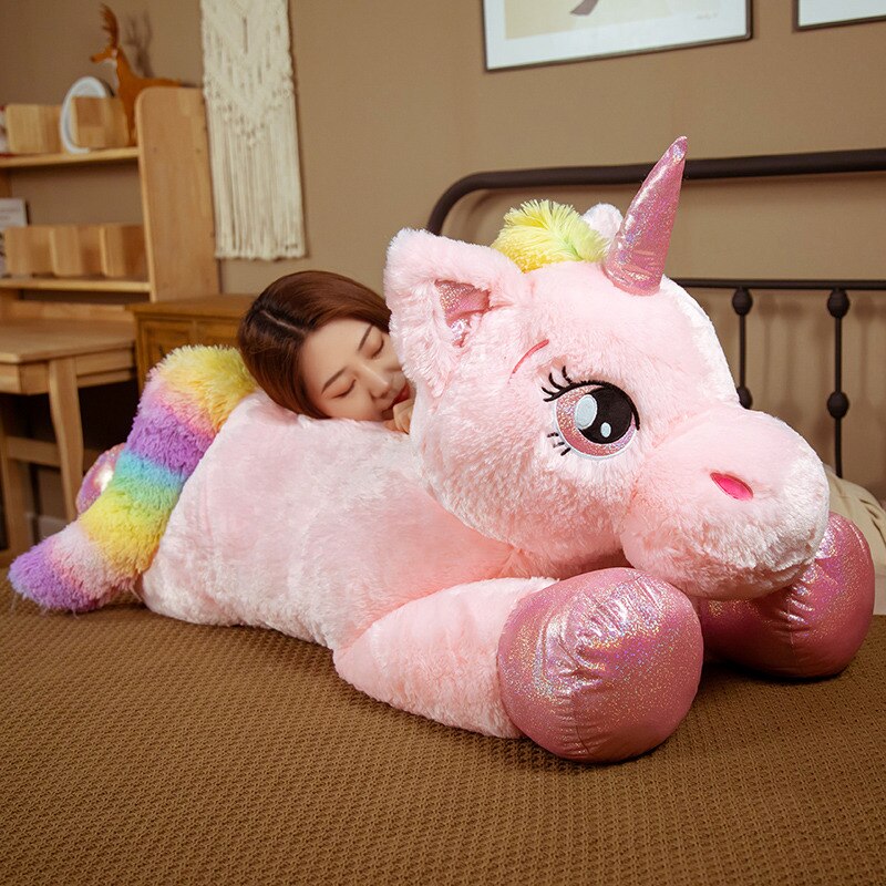 Giant Kawaii Pink Unicorn Plush pillow