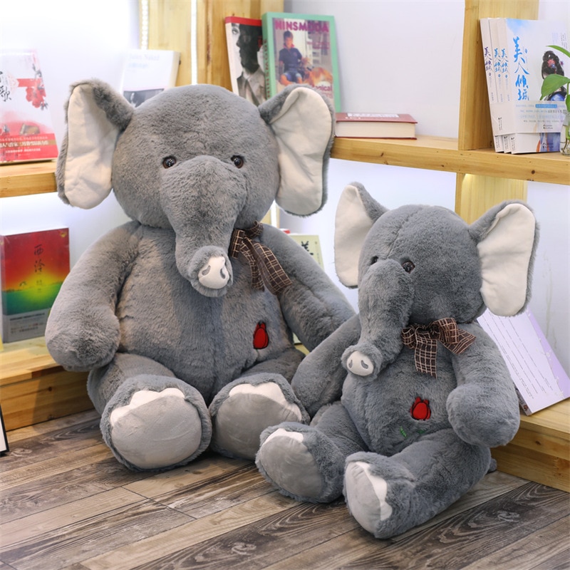 Grey Stuffed Elephant With Flappy Ears