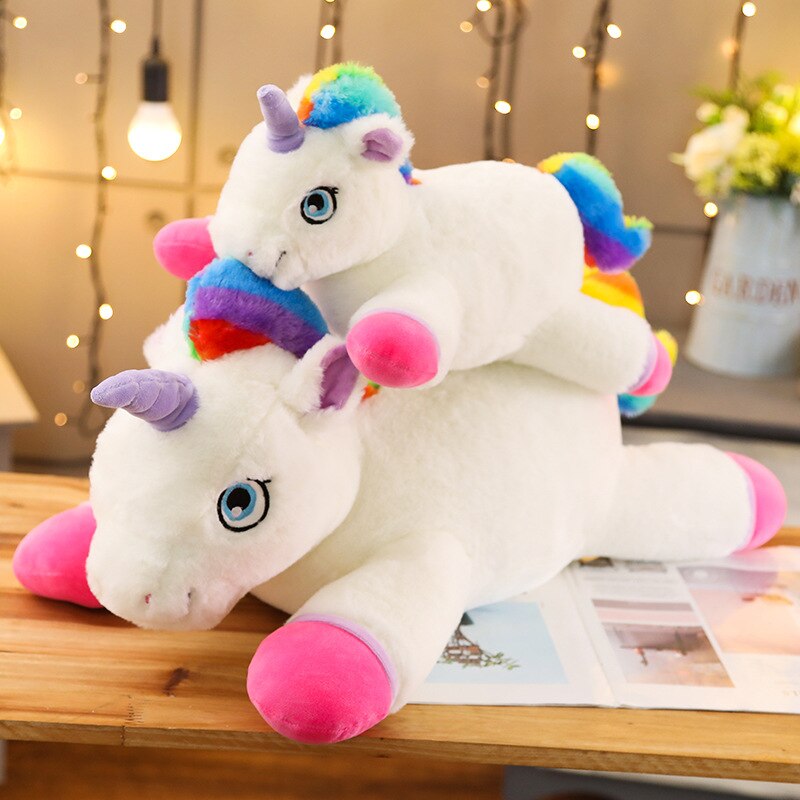 Lovely Rainbow Unicorn Plush Pillow