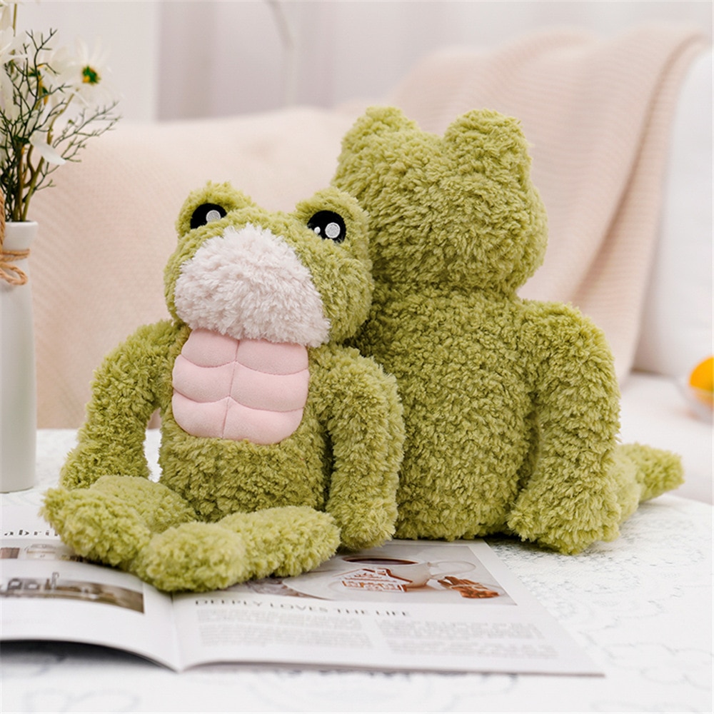 Strong Frog Plush  Creative Kawaii Muscle Frog Soft Toy