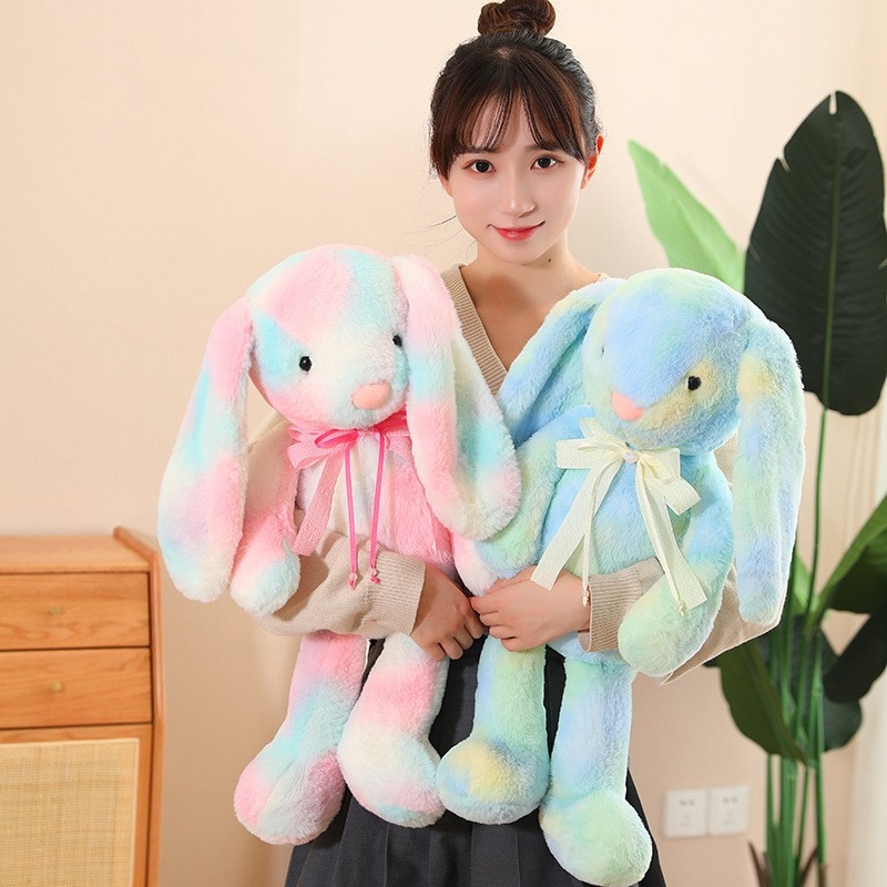 Cute Bunny Plush Toys Stuffed Animal Multicolor