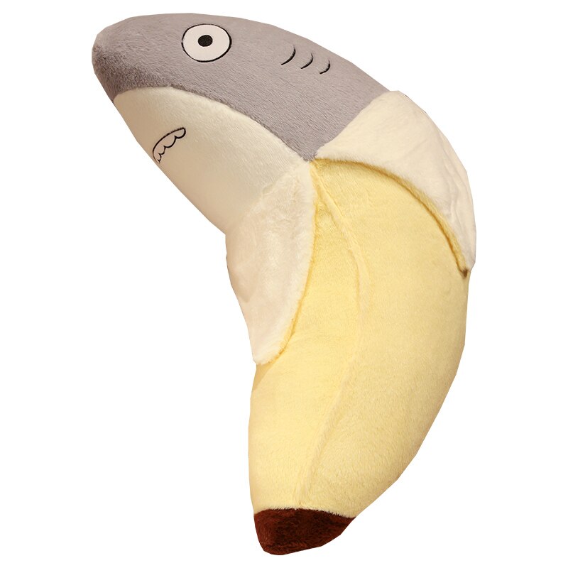 Kawaii Shark Banana Plush Pillow