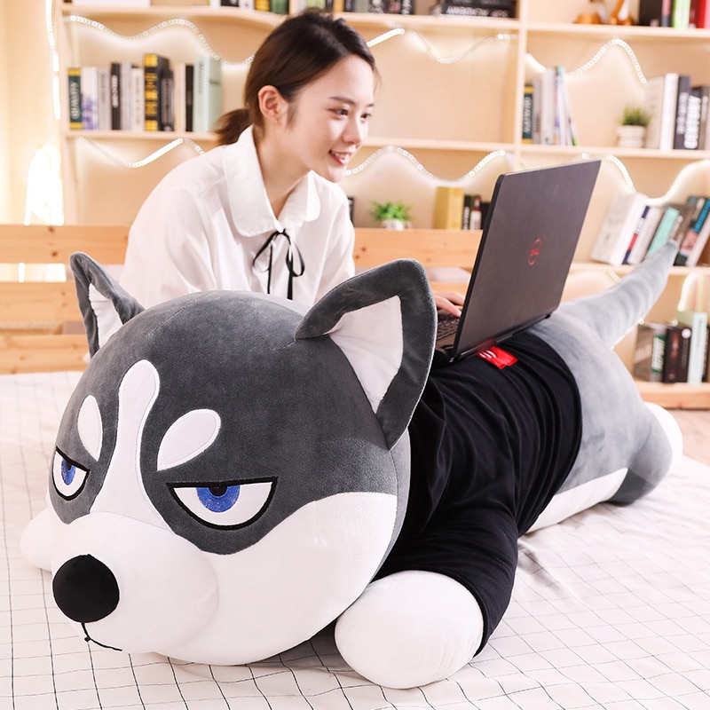 Funny Dressed Husky Stuffed Pillow