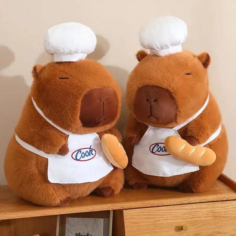 Chef Capybara stuffed animal