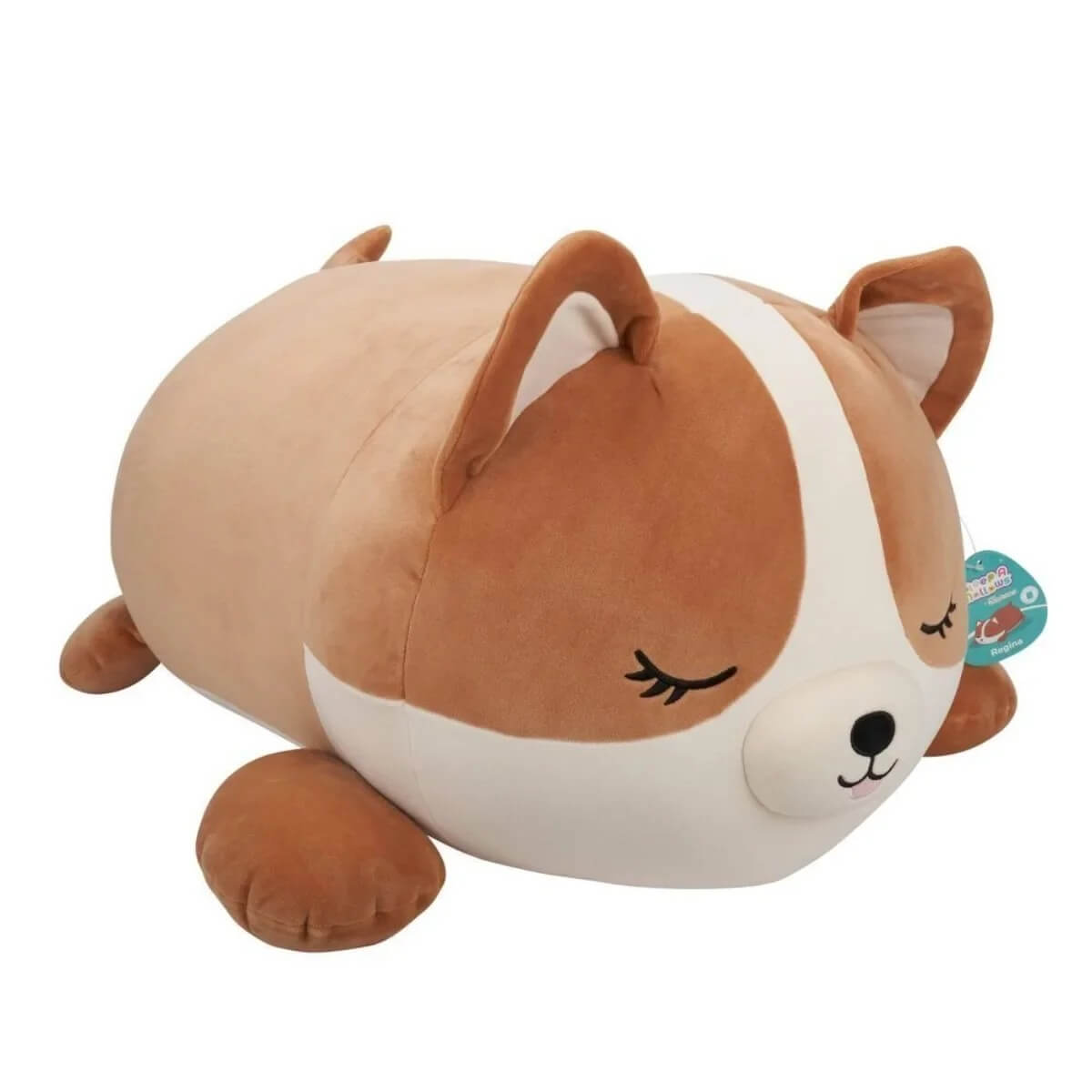 Large stuffed corgi pillow