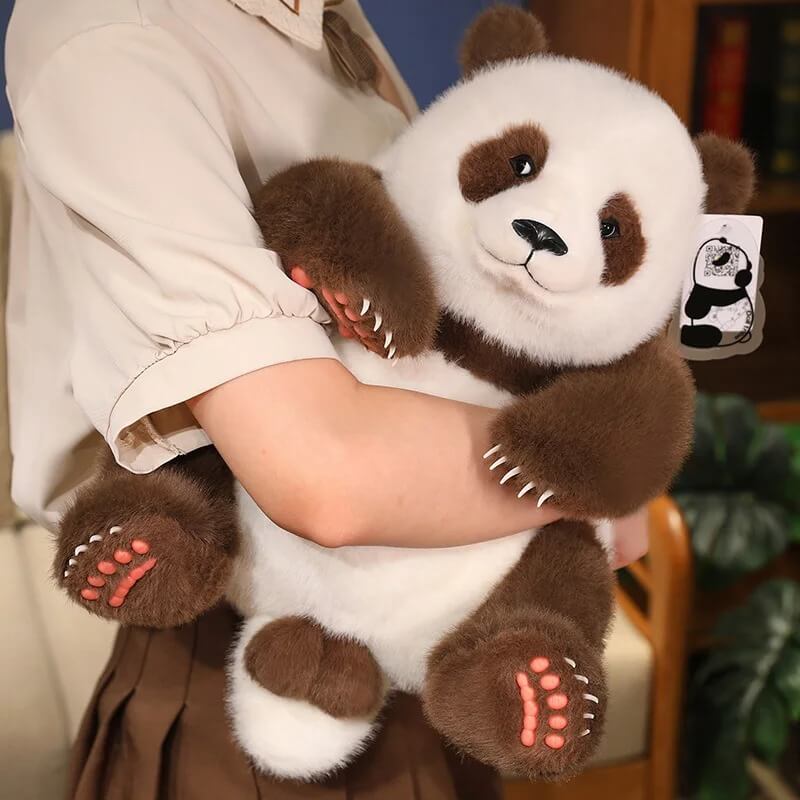 brown panda stuffed toy