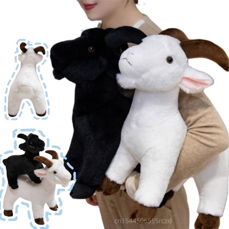 Black and white goat stuffed animal​