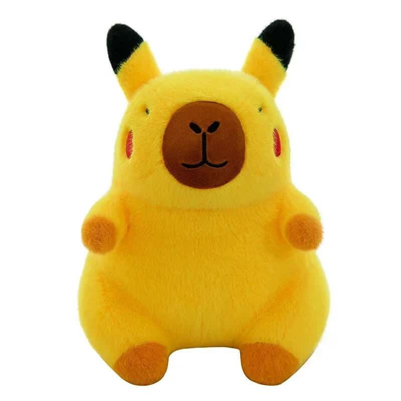Kawaii Capybara Pikachu Plush 30cm 40cm 50cm Free Stickers 
