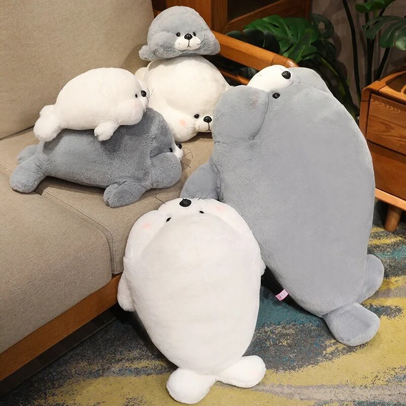 fluffy seal plush