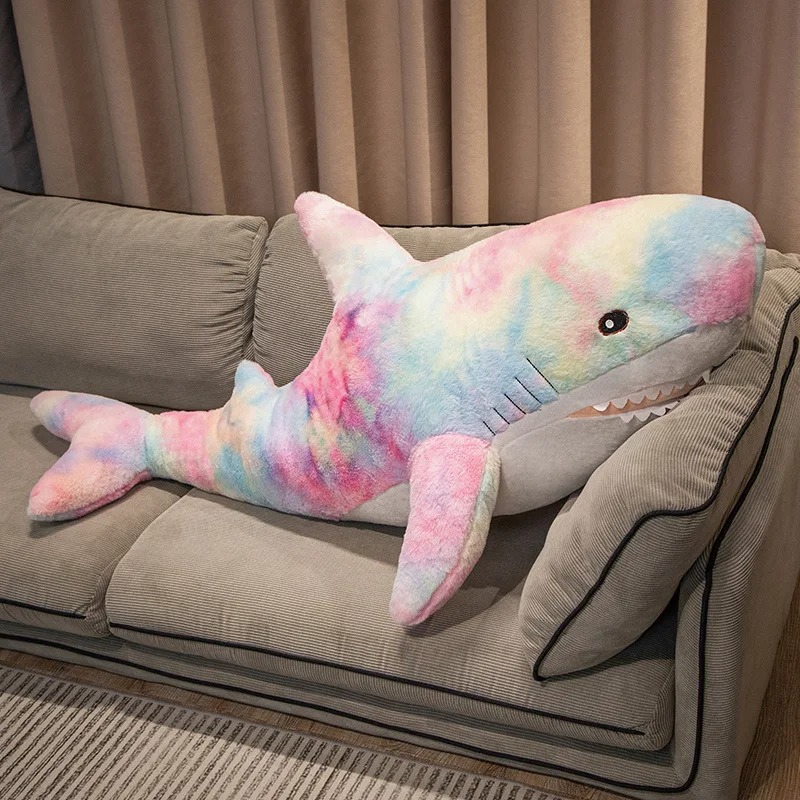 Rainbow Multi-color Shark Stuffed Animal