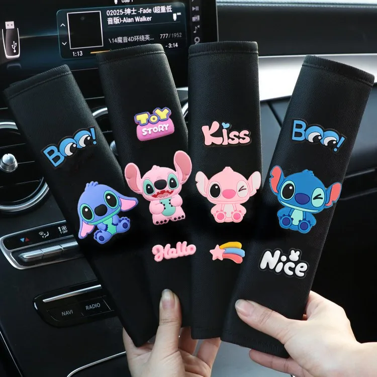 MINISO Seat Belt Shoulder Cover – Cute Cartoon Car Accessory