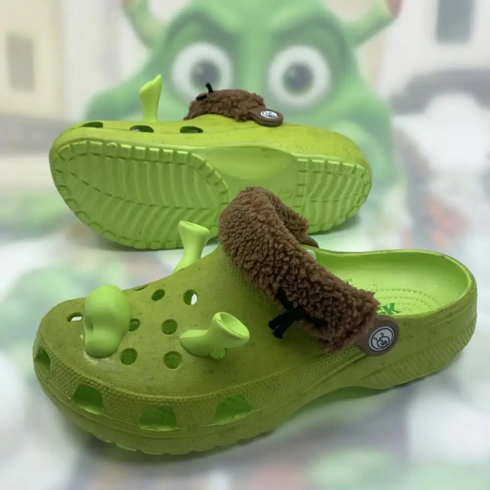 💚 𝑺𝑯𝑹𝑬𝑲 𝑺𝑻𝒀𝑳𝑬 🧌 | Pantuflas Impermeables y Ligeras | Sandalias de Playa Transpirables, Suaves y Casuales