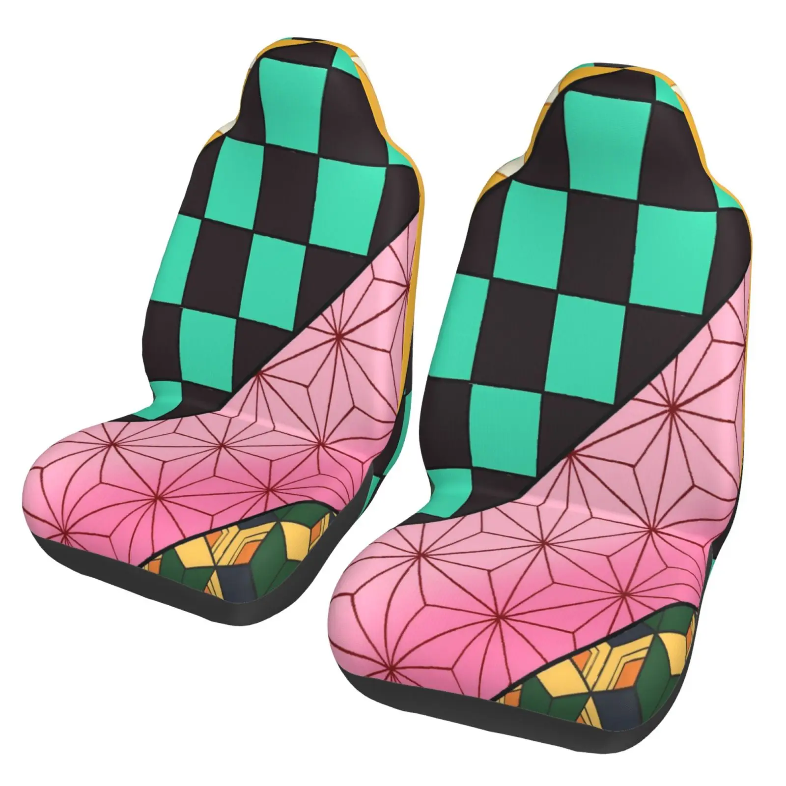Alternative view of Demon Slayer Front Seat Covers – 2 Pcs Anime Car Seat Protector