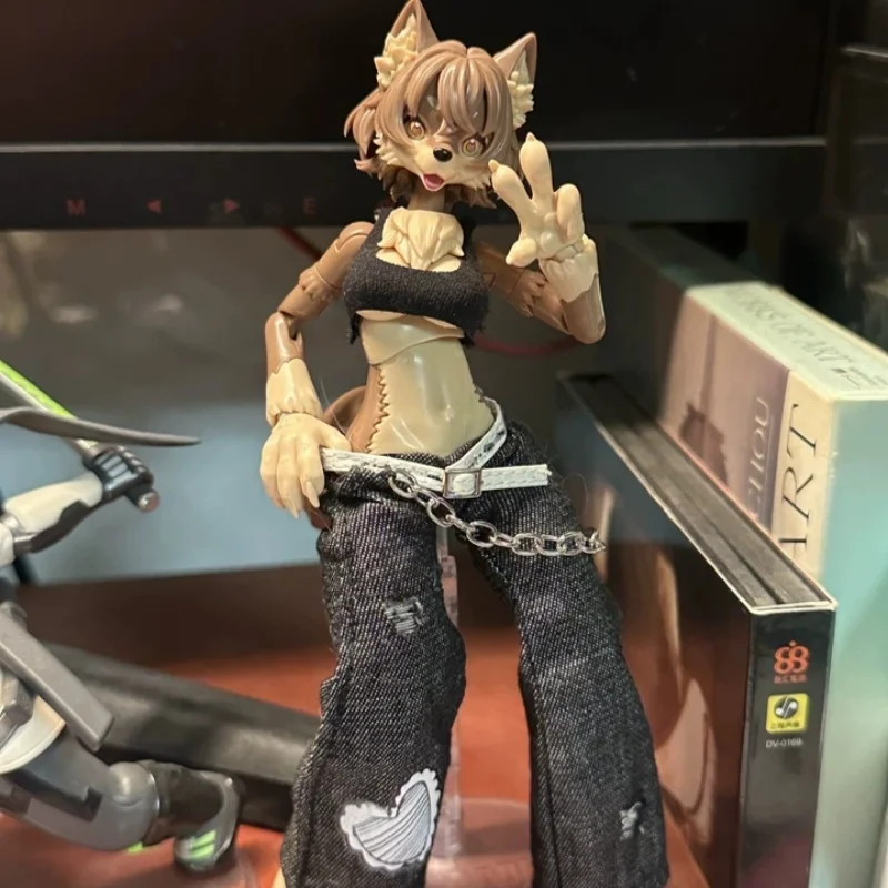Alternative view of Figura de Acción Articulada Kemopla, Chica Gato, Chica Lobo, Mecha Posable, Modelo de Plástico Coleccionable, Decoración de Escritorio para Adultos