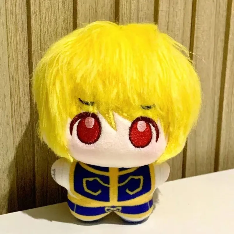 Hunter x Hunter Kurapika Plush Keychain 10cm with a cute cotton design. Perfect as a bag charm, pendant, collectible, birthday gift, and anime fan accessory.