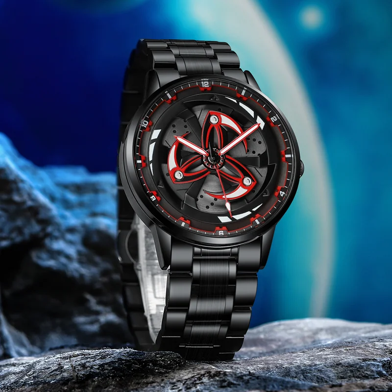 Alternative view of 🌀🔥 𝑶𝑩𝑰𝑻𝑶 𝑼𝑪𝑯𝑰𝑯𝑨 🖤 | Reloj 3D Anime | Naruto Shippuden | Reloj de Cuarzo Resistente al Agua | Personaje Anime ⌚