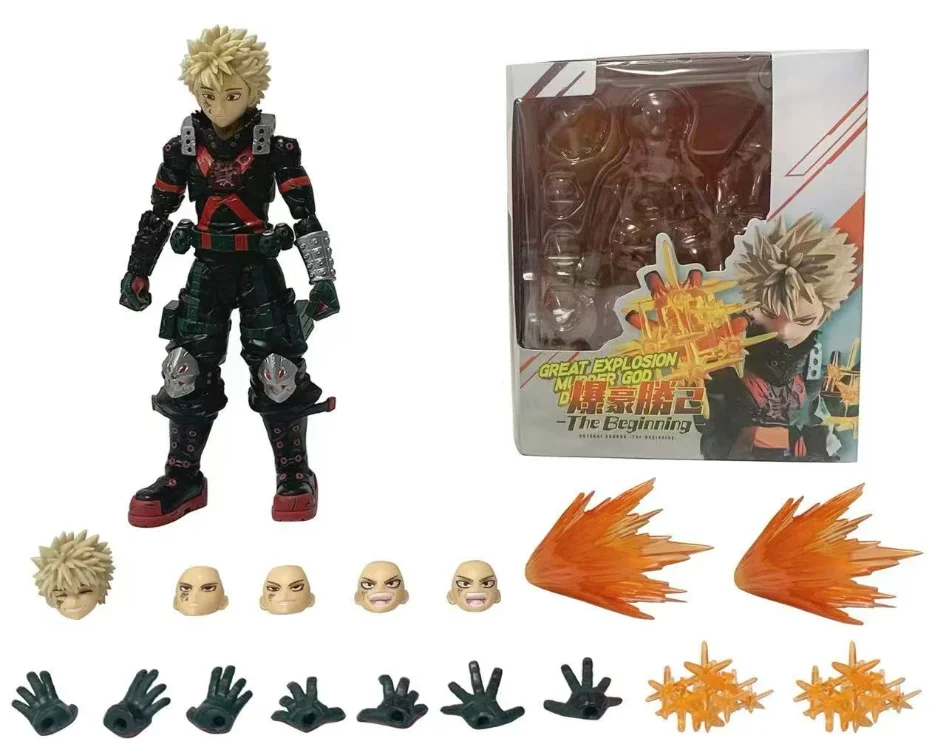 🦸⚡ 𝑴𝒀 𝑯𝑬𝑹𝑶 𝑨𝑪𝑨𝑫𝑬𝑴𝑰𝑨 × 𝑺𝑯𝑭 🔥 | Izuku Midoriya DEKU & Katsuki Bakugo | Figuras de Acción Articuladas 15 cm | Coleccionables Anime