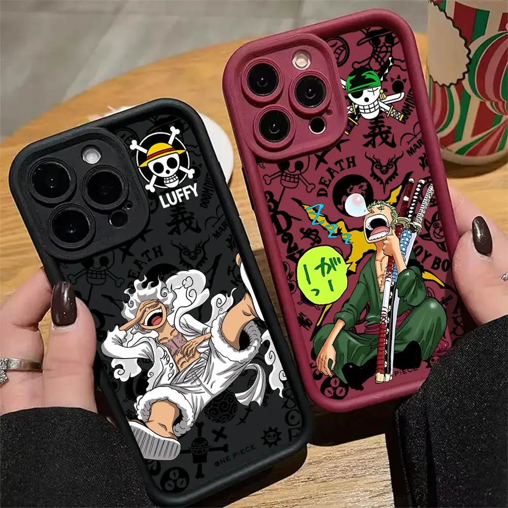One Piece iPhone Case – Luffy & Zoro Soft TPU Anime Cover
