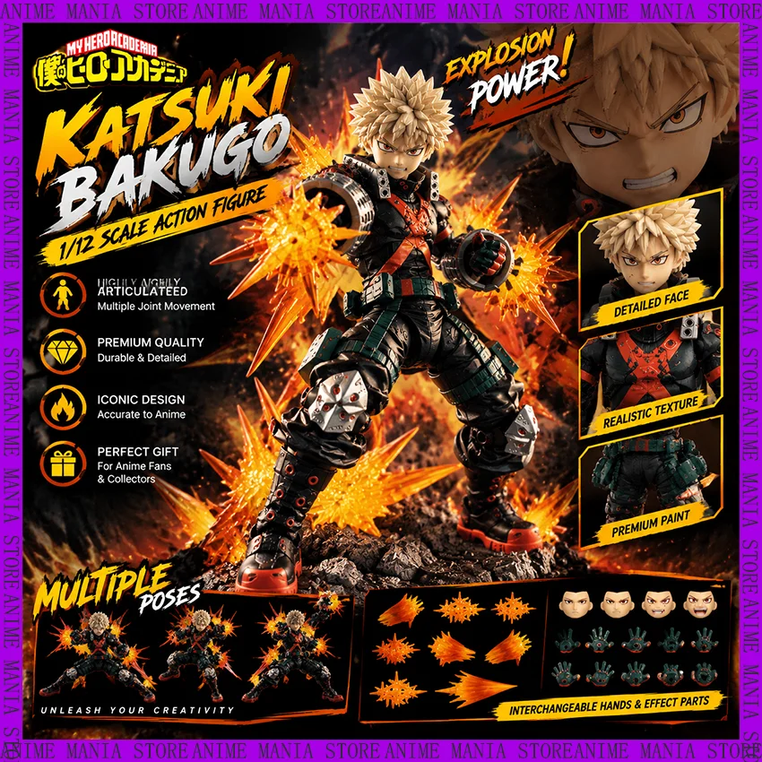 💥🧨 𝑲𝑨𝑻𝑺𝑼𝑲𝑰 𝑩𝑨𝑲𝑼𝑮𝑶 💥 | My Hero Academia | Ichiban Kuji Premio B MASTERLISE | Figura de Acción PVC Coleccionable | Regalo Anime