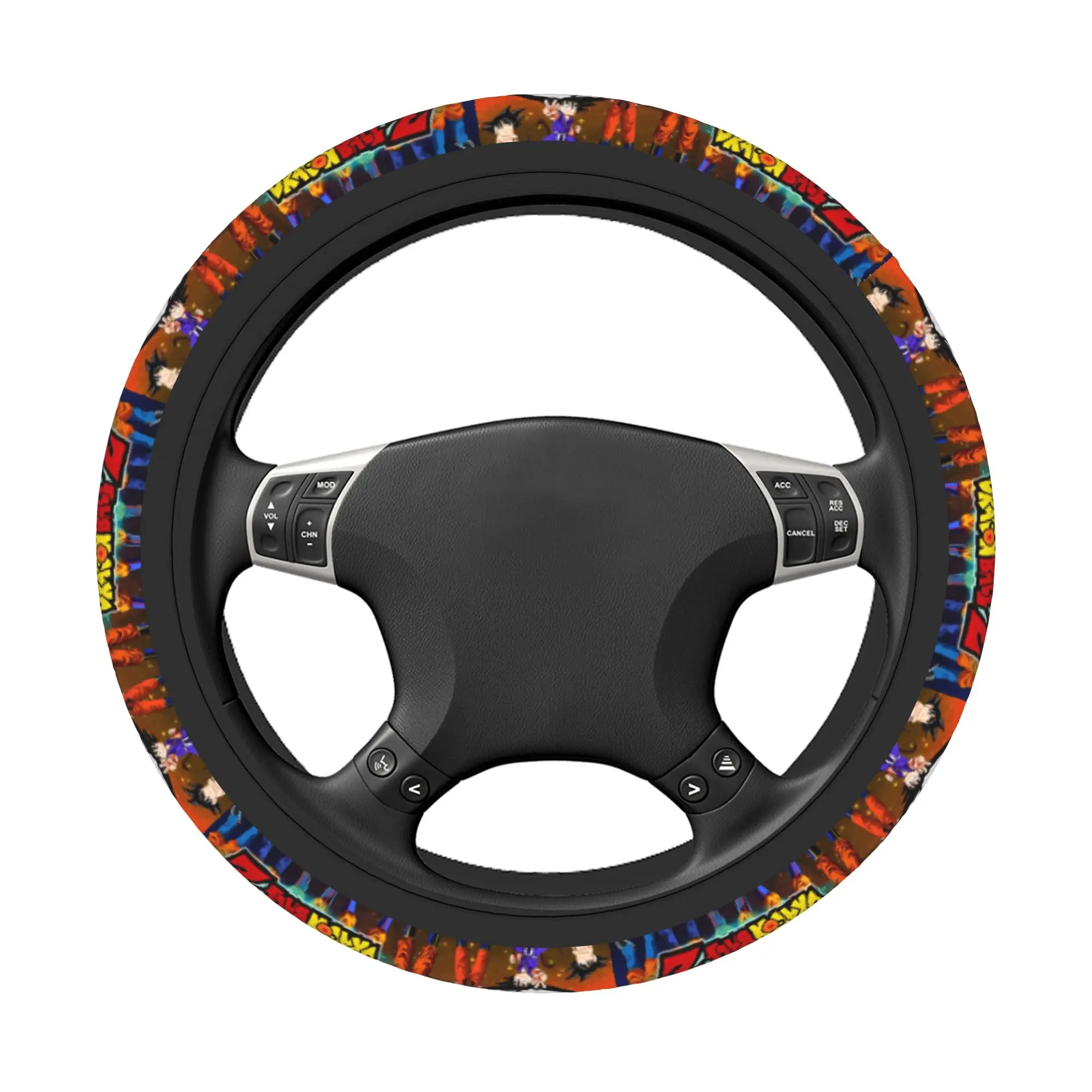 Alternative view of Dragon Ball Z Car Steering Wheel Cover 38cm Anti-slip Cartoon Auto Steering Wheel Protector Colorful Car-styling Car Accessories