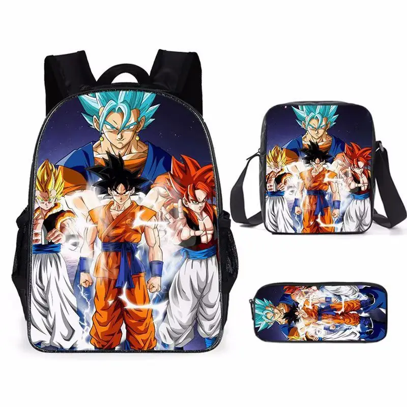Alternative view of 🐉🔥 𝑫𝑹𝑨𝑮𝑶𝑵 𝑩𝑨𝑳𝑳 𝑮𝑶𝑲𝑼 🐉 | Mochila Anime 3 Piezas | Bolso Cruzado + Estuche para Lápices | Ligera, Amplia y para Estudiantes