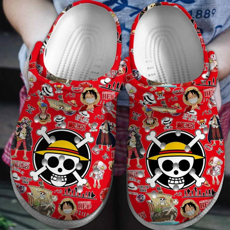 Alternative view of Pantuflas de una pieza para hombre, zapatillas de anime Luffy, sandalias de playa impermeables de dibujos animados, antideslizantes, para ocio al aire libre, regalo para parejas