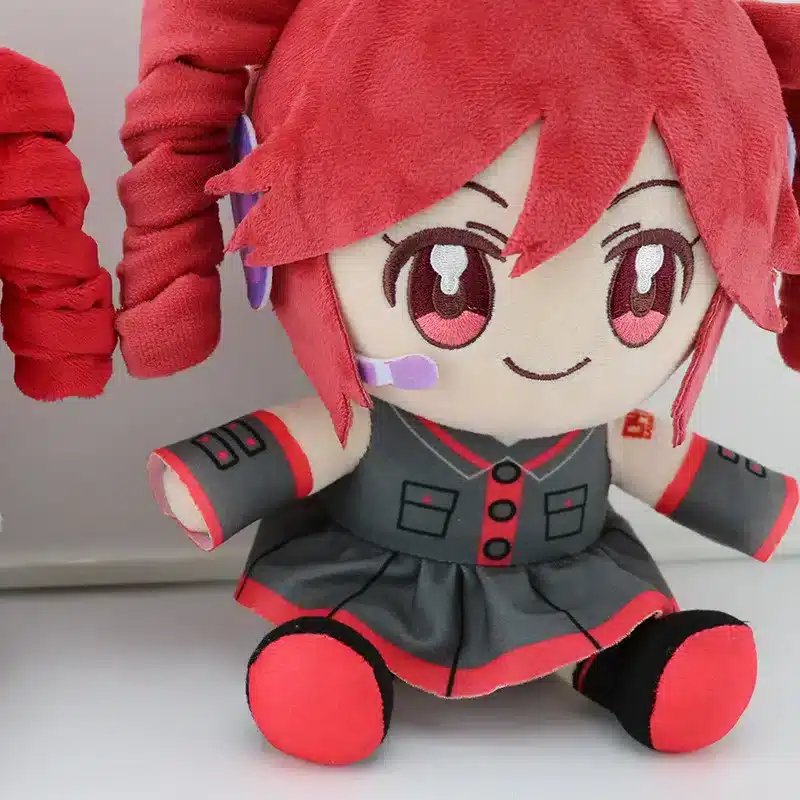 Kasane Teto Plush Toy in 18cm and 22cm sizes, made with soft cotton filling. A cute anime collectible for fans, birthdays, Christmas, cosplay and room decor.