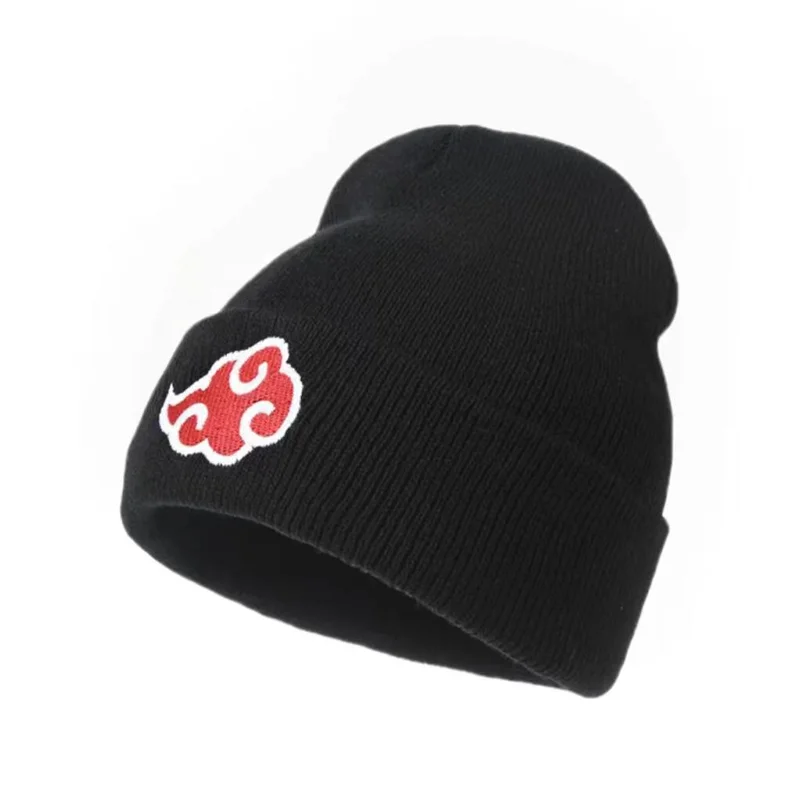 Alternative view of ☁️🔥 𝑨𝑲𝑨𝑻𝑺𝑼𝑲𝑰 𝑵𝑰𝑵𝑱𝑨 🥷 | Gorro de Cosplay Anime con Nube Roja Bordada | Tejido Cálido Unisex para Otoño e Invierno