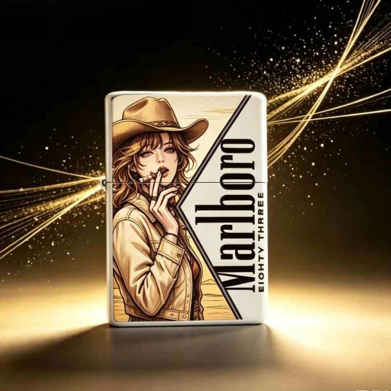 Encendedor de Queroseno con Diseño de Chica Anime, Resistente al Viento, con Tapa Abatible, Rueda de Encendido, Herramienta Pequeña para Fumar, Regalo para Hombres - Image 3