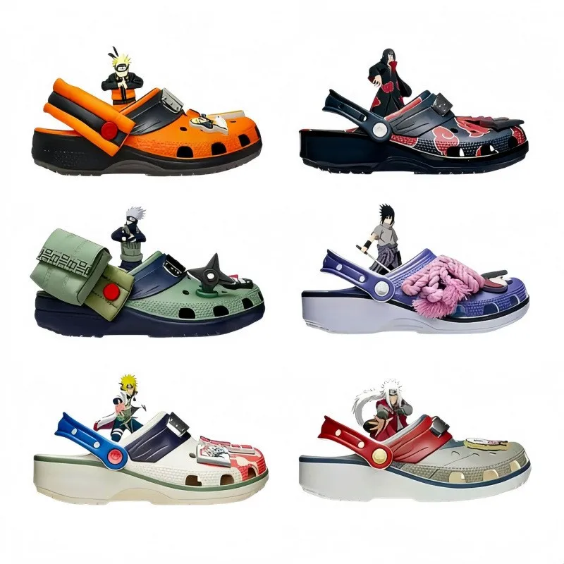 Pantuflas de Anime para Viajes al Aire Libre, Sandalias de Playa para Hombre, Antideslizantes, Zapatillas de Casa, Pantuflas de Dibujos Animados de Sasuke, Kakashi, Itachi, Regalo de NARUTO