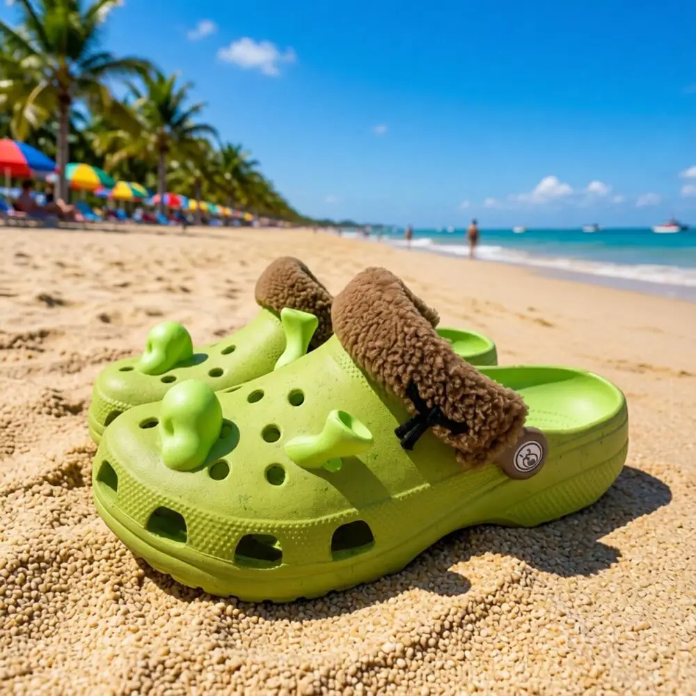 Alternative view of 💚 𝑺𝑯𝑹𝑬𝑲 𝑺𝑻𝒀𝑳𝑬 🧌 | Pantuflas Impermeables y Ligeras | Sandalias de Playa Transpirables, Suaves y Casuales