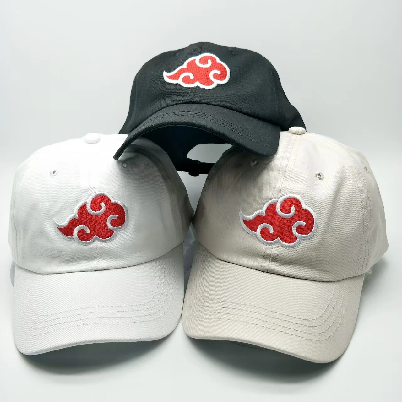 ☁️ 𝑨𝒌𝒂𝒕𝒔𝒖𝒌𝒊 ☁️ | Gorra Naruto con Nube Roja Bordada 🩸 | Gorra de Béisbol Ajustable Unisex, Anime Streetwear