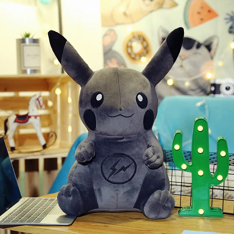 Dark Black Lightning Pikachu Plush Toy 35–100cm | Pokémon Plush