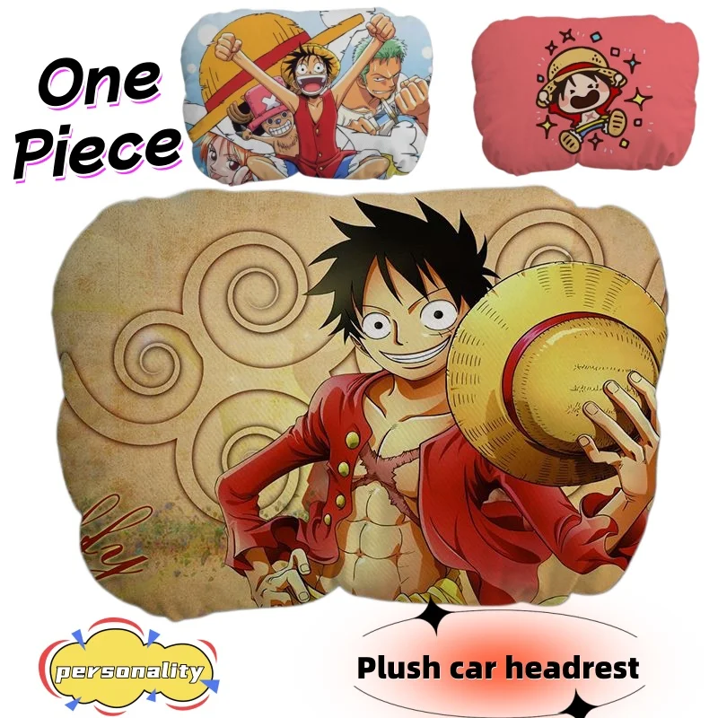 One Piece Car Neck Pillow – Cute Anime Headrest Cushion