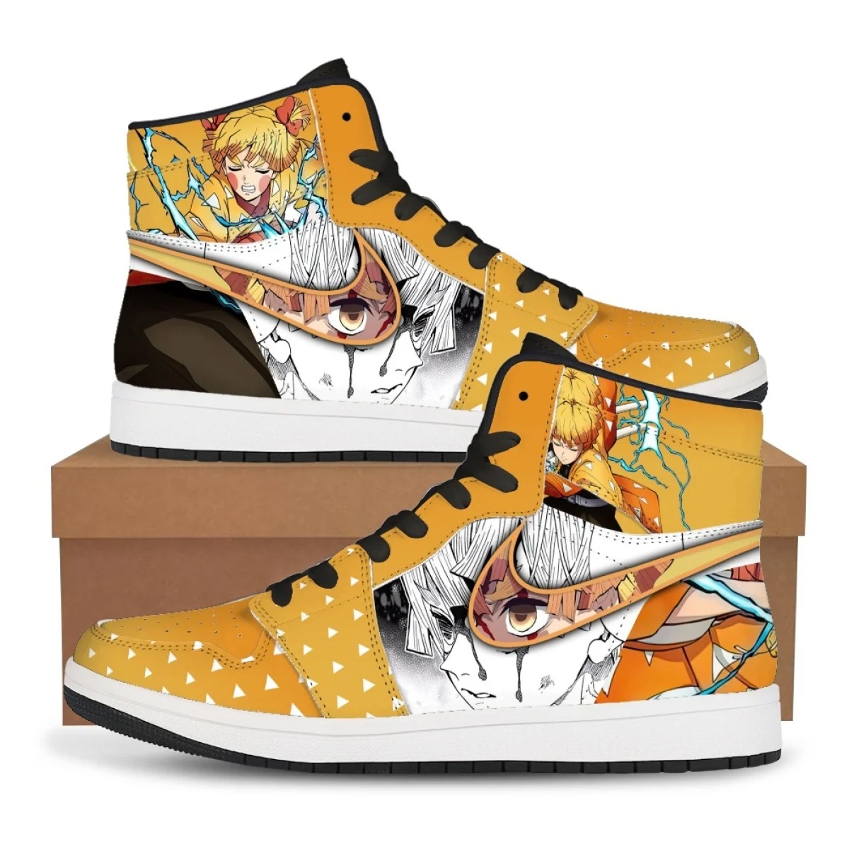 Demon Slayer Kamado Tanjiro High-Top Sneakers – Anime Basketball & Casual Shoes