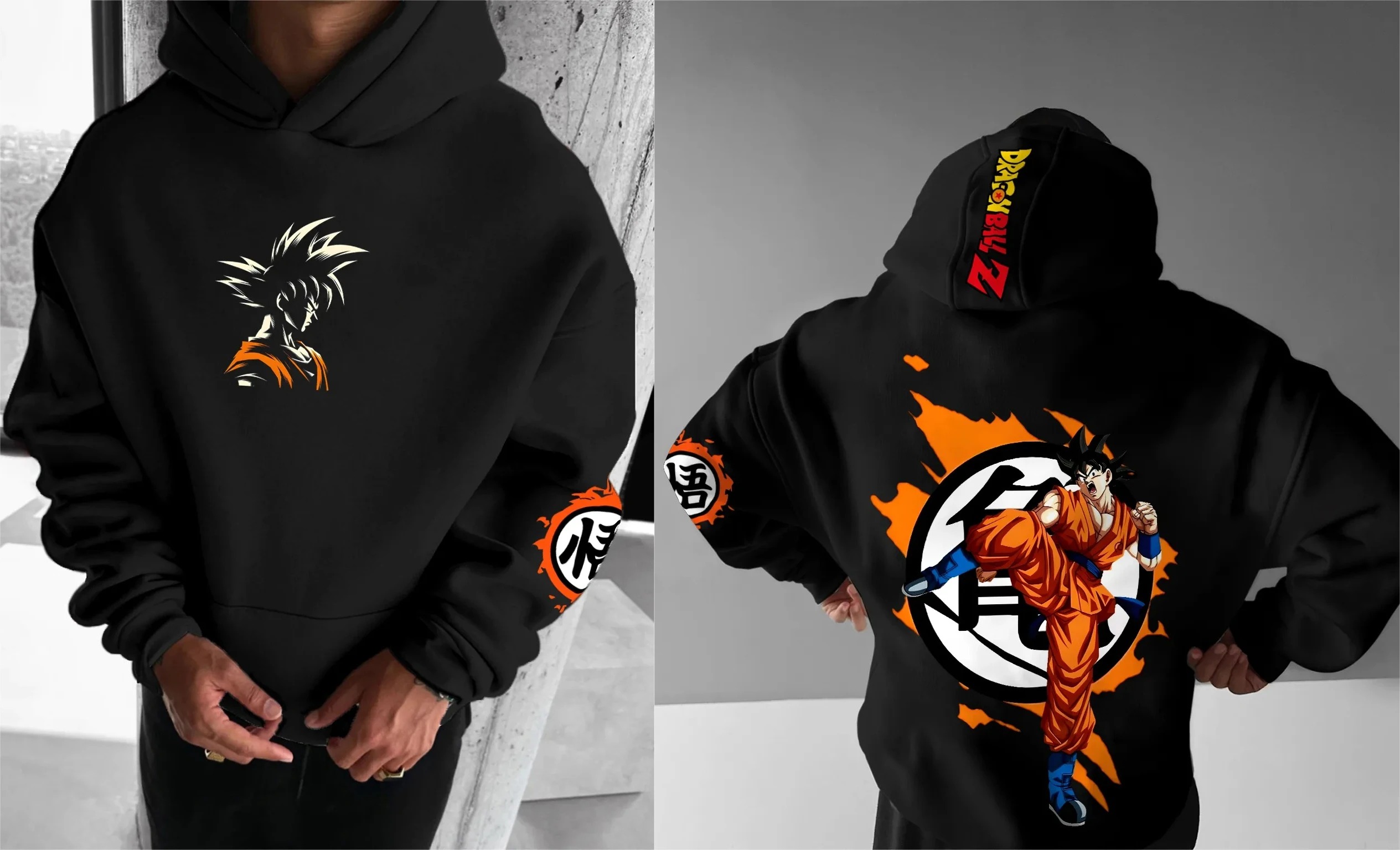 The Latest Dragon Ball Animation Peripheral Versatile Sweater Autumn and Winter Men's and Women's Loose Hooded